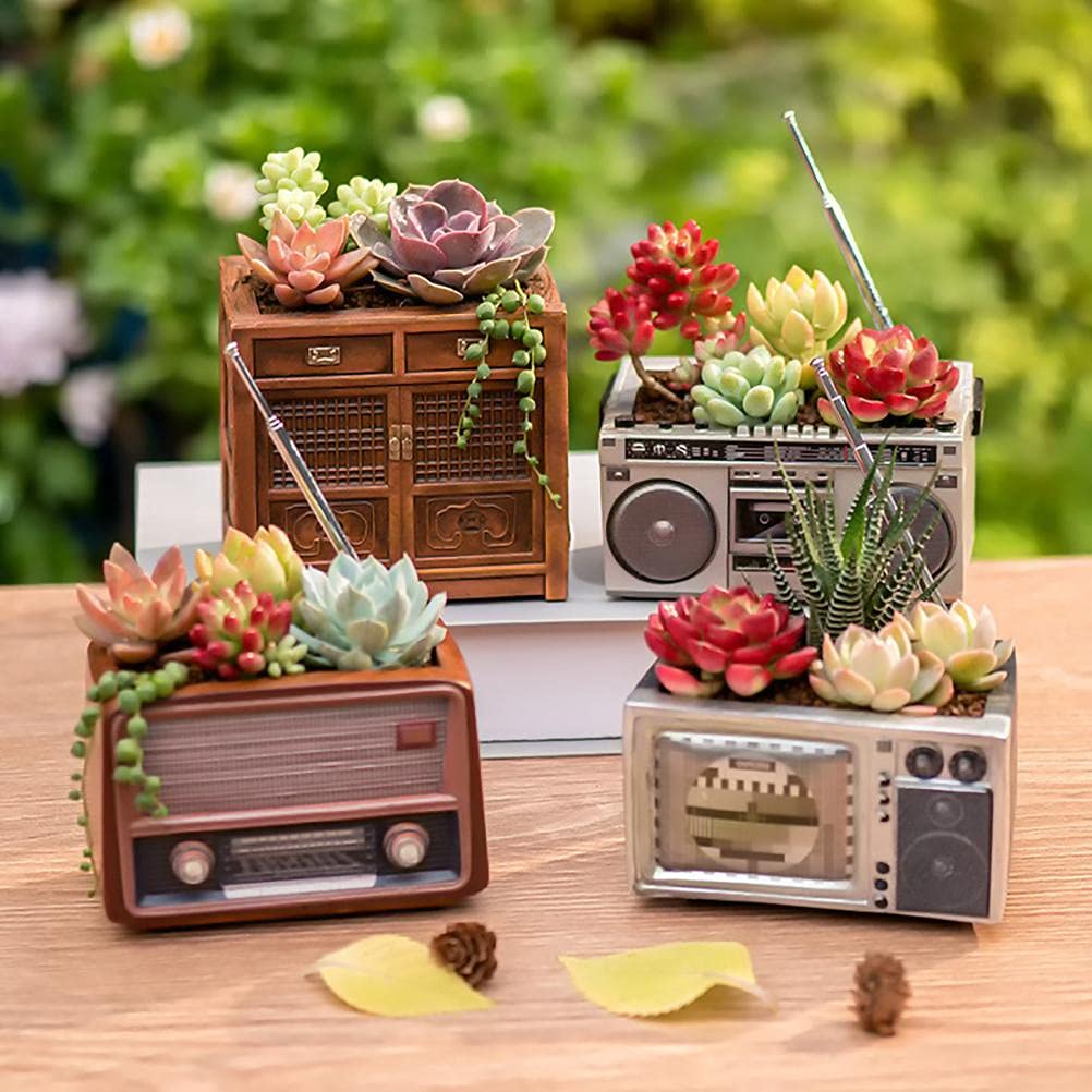 Amazon.com: Hztyyier Retro Planter Pots, Cute Flower Planters